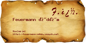 Feuermann Ádám névjegykártya